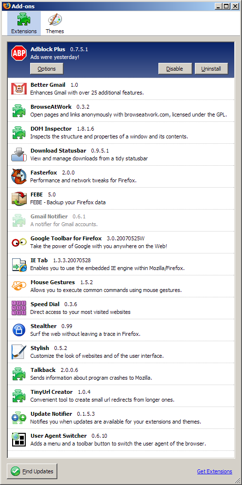 My Firefox Add-Ons